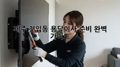 제주 건입동 용달이사 준비 완벽 가이드