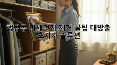 😷 행당동 미세먼지 제거 꿀팁 대방출! [초저가 솔루션] 🏡